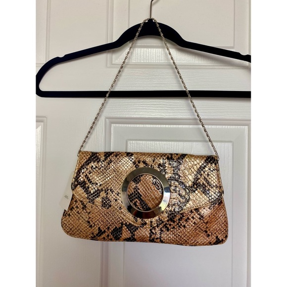 Y2K NWT Fashion Snake Print Should Bag Purse - Picture 1 of 7